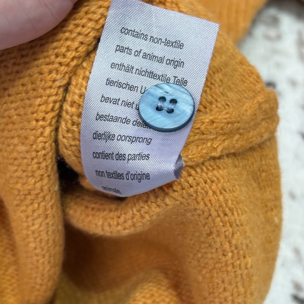 IrelandsEye Cardigan Womens S Ochre Killiney Wool Cashmere Blend Sweater NWT - Picture 9 of 9